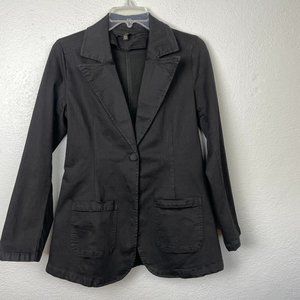 DG2 by Diane Gilman FLEXstretch Tailored One Button Blazer in Black